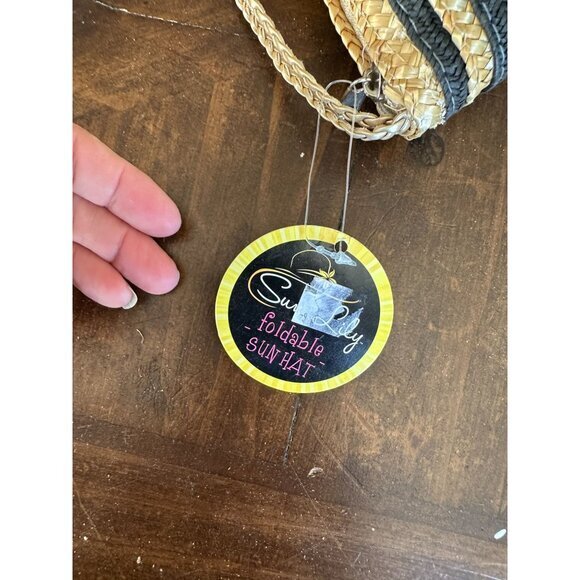 NWT‎ Sun Lily Foldable Sun Hat with Bag black sun hat - Picture 2 of 6